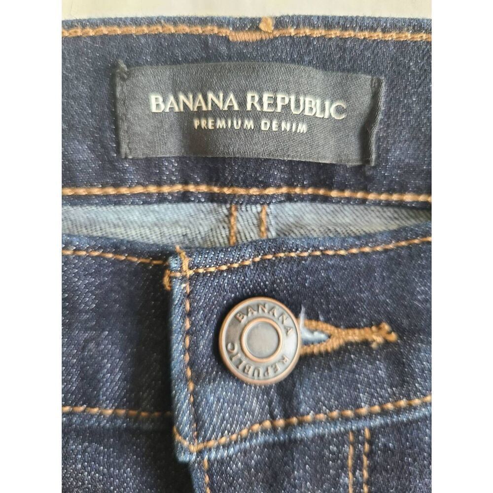 Banana Republic Girlfriend Jeans Womens 25 Blue Denim Straight Skinny Outdoor - Picture 4 of 6